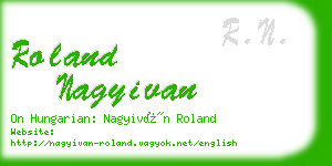 roland nagyivan business card